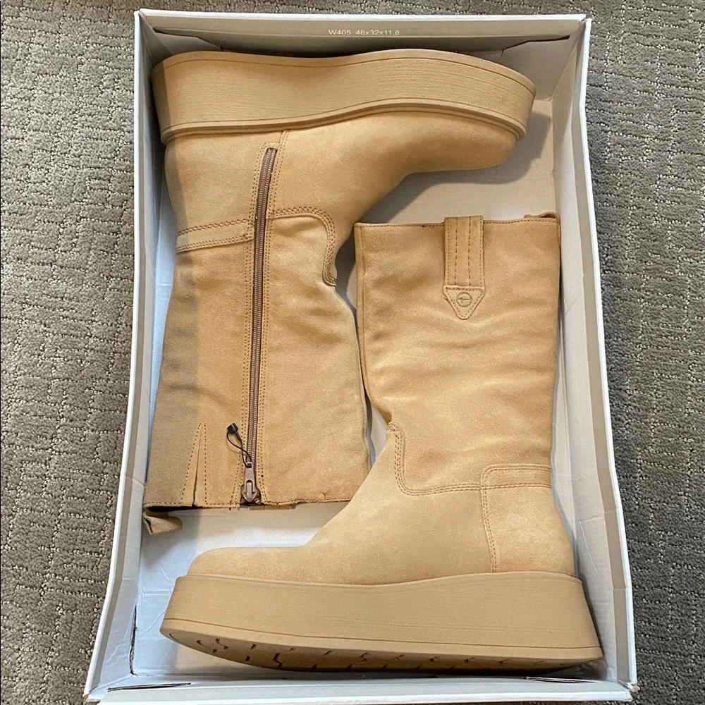 Tamaris Suede Platform Boots - Picture 2 of 3